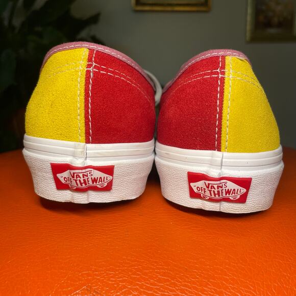 7M 8.5W Vans Color block Sneakers Yellow Red Blue NWOT - Picture 10 of 16